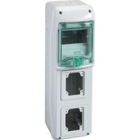 Schneider Electric – Coffret vide pour prises 13153 – Boîtier 138 x 460 mm – 5 modules – 2 ouvertures – Installation en saillie