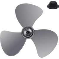 Fan Leaf Replacement, 16 Inch Wind Blower Blade, Nut Cover Included, Efficient Airflow Circulation, Easy Installation for Home, School, Office Use, 13.78x13.78x1.57 inches