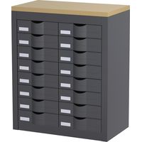 PAPERFLOW, Poste de tri, avec tiroirs, 2 rangées, 16 tiroirs