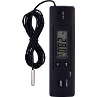 Termómetro digital electrónico con sensor de temperatura LCD y pantalla LCD grande, con cable para refrigerador.