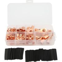 140-teiliges Kabelklemmen-Set mit Schrumpfschlauch, geschlossenes Design, verdickte Kupferklemmenverbinder mit Schrumpfschläuchen, DUBUNS