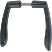 Tirard JE392015 Doppeltürhaken Aluminium Schwarz 90 mm