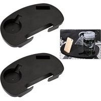 Lot de 2 Plateau Latérales de Chaise, Tablettes de Téléphone et Porte-gobelet, Facile à Clipser, Convient Portable pour Pêche Chaises Longues Camping Pique-Nique, Extérieur, Plage, Jardin