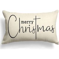 Taie d'oreiller de Noël 30x50 lot de 2 taies d'oreiller 30x50 Père Noël élan coton et lin décoré