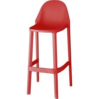 Tabouret design, Tabouret de bar Piu 65cm Rouge en Plastique, Scab design