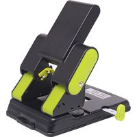 KW-triO 2-Hole Paper Punch Handheld Metal Hole Puncher Adjustable Hole Distance 70mm/80mm 70 Sheet-Green