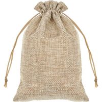 10 Burlap Bags, Lightweight Mini Gift Bags with Breathable Drawstring Pockets and Jute Storage Bags for Wedding, Party, Birthday-Crezuo