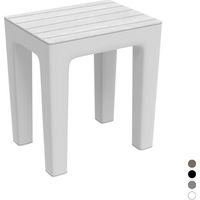 Sgabello Woody in PP effetto legno Tortora 38 x 29 x 41,5 cm sedia sgabelli da bagno Tortora