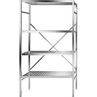 kaiserkraft Scaffale a innesto in acciaio inox 4 ripiani