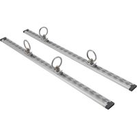 2 rails arrimage - longueur 61cm - Aluminium - 7 trous de Fixation - Rail réglable 24 positions