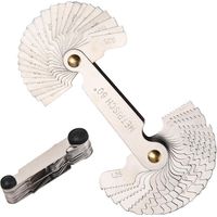 Gage Jauge à Pas,Jauge de Filetage Inoxydable 60 et 55 degrés Outil de Mesure de Pas de vis,Outil de mesure de Jauge de Filetage(Métrique et Impérial)
