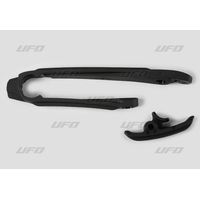 DESLIZADOR DE CADENA UFO (PEQUEÑO Y GRANDE) KTM EXC/EXCF TPI '12-'20 NEGRO