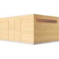 Alpholz Gerätehaus QB (optional mit Schleppdach Gartenhaus aus Holz in Grün, Holzhaus mit 28 mm Wandstärke, Blockbohlenhaus mit Montagematerial