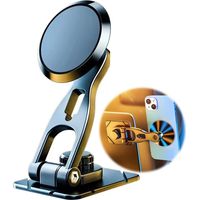 Support de téléphone de voiture, support de téléphone de voiture magnétique, support de téléphone de voiture rotatif à 360 °, compatible avec iPhone, Xiaomi, Huawei et autres smartphones