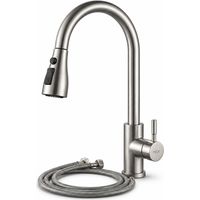 Grifo de Cocina Giratorio 360° Acero Inoxidable