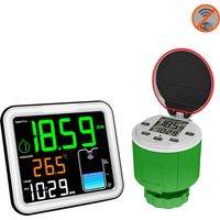 Indicateur de niveau à ultrasons FT0024 – 8 canaux sans fil – Capteur de température – Portée 150 m – Écran LCD et alarme – Durficst