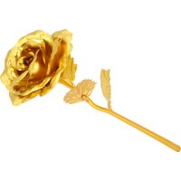 Fleur Artificielle Dorée 24k - Idée Cadeau Original pour Femme, Épouse ou Mère