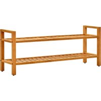 Meuble à Chaussures Étagère à Chaussures - à 2 niveaux 100x27x40 cm Chêne massif BV947879 - BonneVie