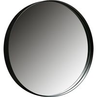 Miroir rond 50cm contour métal noir LIVOIRE