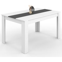 Tavolo da pranzo GEORGIA 6 persone bianco e grigio 140 CM