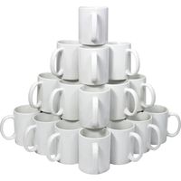PixMax 72 polymerbeschichtete Weiße Keramiktassen 313 ml für den Sublimationsdruck TransferpresseHitzepresse Transferdruck Tassen Kaffeetasse mit Geschenkboxen