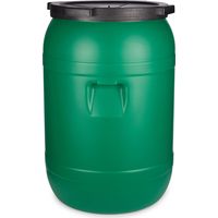 Garronda 250L Fût Plastique Alimentaire sans BPA – Récupérateur d'eau Bidon Alimentaire avec Couvercle pour Eau, Choucroute, Croquettes, Fermentation GD-0142