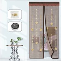 Balcony Door Mosquito Net, Fly Screen Door Magnet Magnetic Curtain Anti-Insect Mosquito Net Anti-Mosquito Curtain, No Drilling, Adhesive Attachment Ideal for Balcony Door, Port