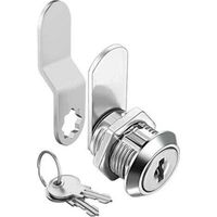 Pair serrure boite aux lettres 16mm, serrure armoire metallique avec 2 plaques de serrure différentes, 2 clés, Verrou de sécurité, serrure à came pour Casier, Boîte à Outils, portes de placard