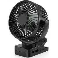 Ventilateur Portable Rechargeable - 12000 mAh - 8 Pouces - Rotation 360° Horizontal et Vertical - Clip Fixation - 3 Vitesses + Mode Éco - 1 Pièce