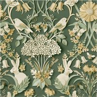 Fine Decor Woodland Green Wallpaper Paste The Paper Washable Kids Room Bedroom
