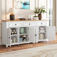 Crédenza moderne et simple,meuble de buffet moderne Crédenza Buffet de rangement pour salon de 160L x 35 L x 76 H (cm)(DA)