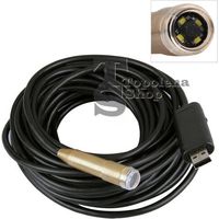 TELECAMERA ENDOSCOPICA 5 MT 4 LED CAVO SONDA FLESSIBILE USB 5 METRI ISPEZIONE