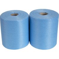 Rouleaux de chiffons de nettoyage antibactériens Envirolite Super bleus (lot de 2 x 500) - ECOTECH