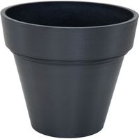 Maceta - MEGA COLECCIONES - Macetero Ecostone - Ø 35 cm - H 30 cm - Negro