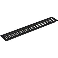Lüftungsgitter Abluftgitter Möbelbeschlag 800x 100 mm Aluminium schwarz eloxiert