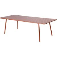 Concept-Usine – Table de jardin repas 10-12 places 234cm rectangle acier thermolaqué terracotta – Résistante aux UV et à la corrosion