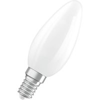 Bombilla LED clásica, casquillo E14 con diseño de llama, 470 lm = 40 W, luz blanca cálida, regulable, OSRAM. OSRAM
