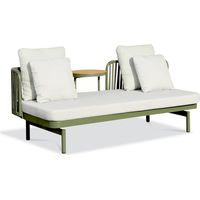 BARLIA - Divano da giardino in alluminio a 3 posti - Oliva - REMARQUABLE