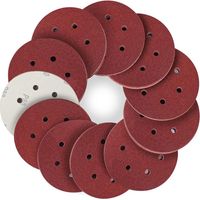 100 Stück 150-mm-Schleifscheiben, Körnungen 40/80/120/180/320/600/800/1000/1500/2000, ideal zum Schleifen, Polieren und Entrosten für 6-Loch-Exzenterschleifer