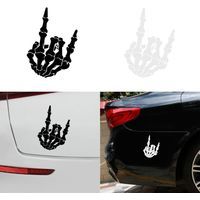 Autocollant en vinyle imperméable motif tête de mort pour parechoc de voiture, camion, SUV