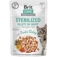Brit Care Cat Sterilisiert Filets in Sauce für sterilisierte Katzen 85 g – Pute 85 g