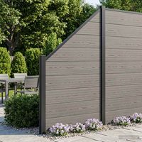vidaXL Ensemble de Clôture 95 x 180 cm WPC et Aluminium Gris