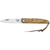 Navaja Salamandra 100011, con cachas de olivo, total 17,5 cm, 60 gramos, hoja de acero inoxidable 1.4116 de 7,5 cm + pañuelo desenfunda