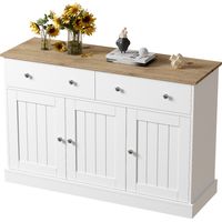 Meuble de salon, armoire à usage intérieur avec une texture gravée. De nombreux espaces de rangement.