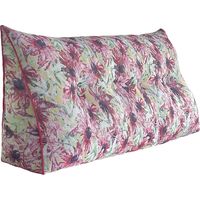 VERCART Großes Bettruhe Keilkissen, Lang Lesekissen, Dekoratives Kopfteilkissen, Dreieckiges Rückenkissen, Loungekissen für Tagesbett oder Couch,Rosa,140x50x20CM