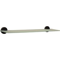 Croydex Frosted Glass Shelf, Flexi-Fix Bathroom Floating Shelf, Matt Black