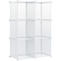 Rangement 6 cubes plastique PP Mobile Scarpiera Modulare Salvaspazio 65x32x162 cm