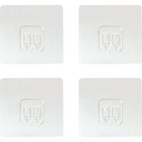 Lot de 8 crochets de douche adhésifs, panier de douche, étagère de salle de bain, porte-savon, évier de cuisine, crochets adhésifs de remplacement (lot de 8) (transparent)
