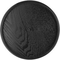 Plateau de thé en bois, grand plateau en bois noir, plateau de thé rond, plateau de nourriture pour la maison, bureau, maison de thé pour le dîner, plateau à thé, plateau de bar, plateau de 21 cm