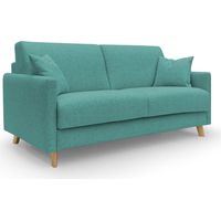 Edgar Sofá cama convertible en tela FELIS impermeable 200 cm (mat. 160x197) Verde Aguamarina